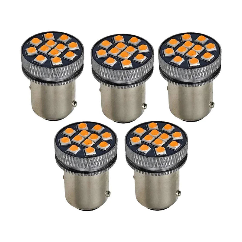Car 10Pcs 12V LED 1156 DRL Turn Signal Tail Light Bulbs