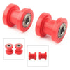 Mini Bike Moto ATV Red 2 x 10mm Chain Roller Slider Tensioner Wheel