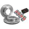 Toyota FJ80 HDJ80 HZJ80 2 x Front Slotted Disc Rotors & Brake Pads (1990-1992)