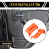 Jeep Wrangler JL JLU (2018-2024) Orange Rear Door Latch Lock Cover Trim