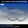2 x 5m Boat Throttle Shift Control Cable Marine Outboard Remote Cable Grey