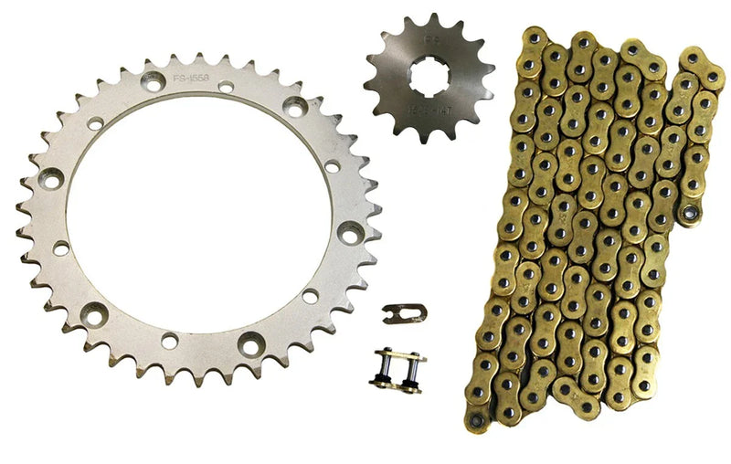 Yamaha Warrior Gold 520x100 O-Ring Drive Chain & 14/40 Sprockets (1989–2004)
