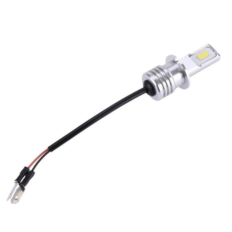 H3 White LED Fog Light Bulbs with Connector Harness (12V-24V)