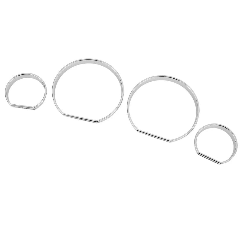 BMW 3 Series E46 Silver Dashboard Instrument Gauge Panel Ring Cover (2000-2006)