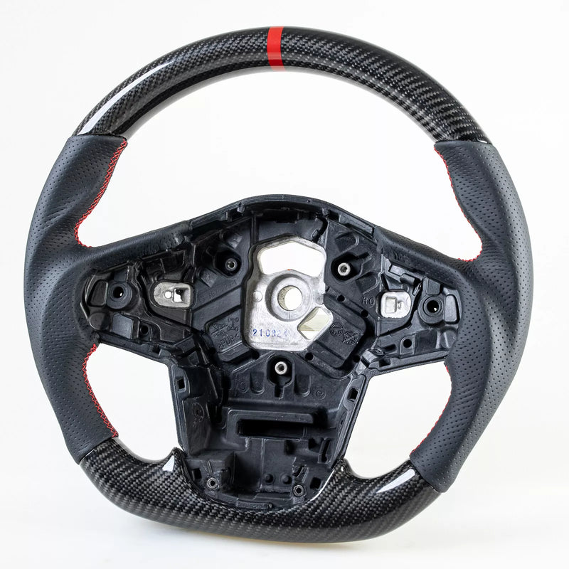 Toyota Supra A90 Flat Bottom Carbon Leather Steering Wheel (2019-2021)