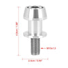 M10x1.5 Swingarm Spools/Bobbins Starting Frame Screw Silver Tone