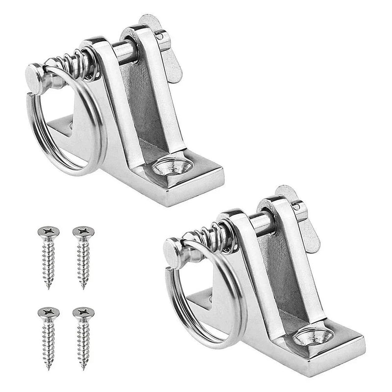 Bimini Top Marine Grade Stainless Steel Hinge / 2 x / Removable Pin