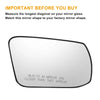 Nissan Altima, Sentra Right Side Heated White Mirror Glass (2013-2018)