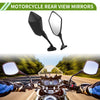 M6 Motorcycle Rear View Mirror Prismatic Carbon Fiber Pattern Black