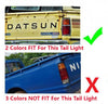 Nissan Datsun 720 Left Tail Light Lamp Chrome Black Trim (1982-1984)