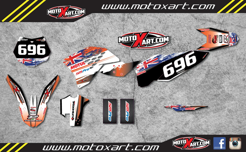 KTM 125 SX SXF Custom Graphic Kit - AUSSIE PRIDE (2007-2010)