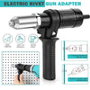 Cordless Drill Nut Riveter Wrench Electric Rivet Gun Adapter Kit