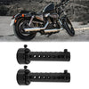 Motorcycle 2pcs 48mm Universal Exhaust Silencer Muffler Pipe Black