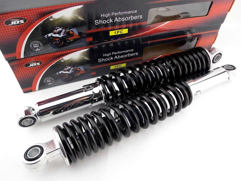 Suzuki TM250 365mm JBS Black/Chrome Rear Shock Absorbers