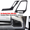 Honda Civic 2016-2021 Carbon Fiber Air Outlet Interior Frame Trim Cover