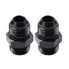 Black Aluminum AN8 Flare to 10AN ORB Male Fitting Adapter w/ O-Rings