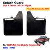 Splash Guard Mud Flap Rubber Front Pair Fits Nissan Hardbody D21 2WD 1986-97