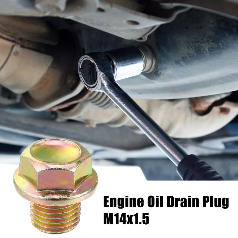 Honda 4 x M14x1.5 Engine Oil Drain Plug Screws w/ Seal Rings