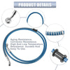 Motorcycle 55.12" 10mm Motorcycle Hydraulic Brake Line Blue