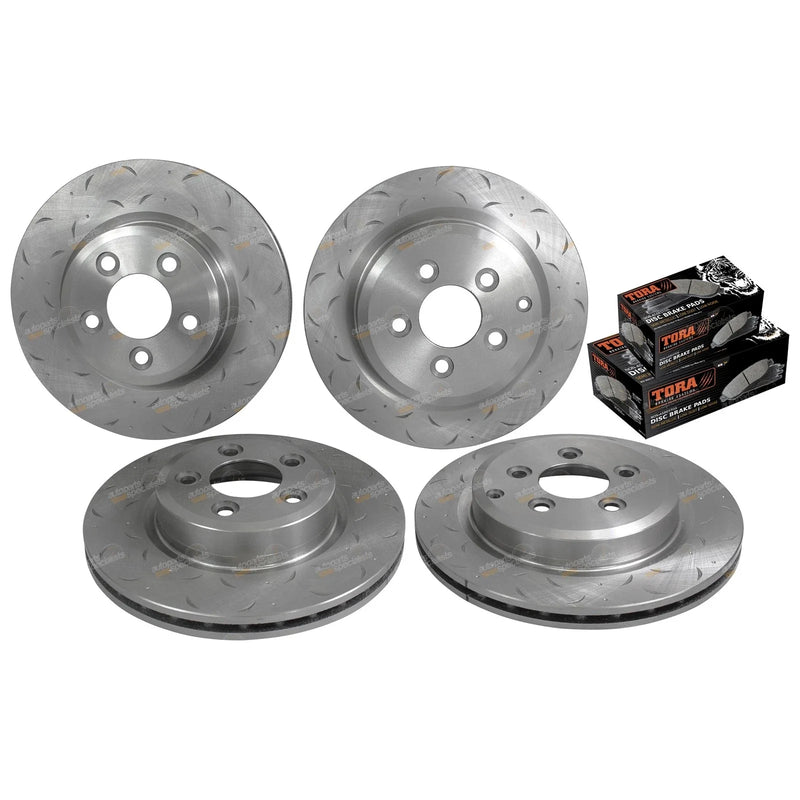 Territory SX SY SZ Slotted Rotors + Brake Pads (2004-2016)