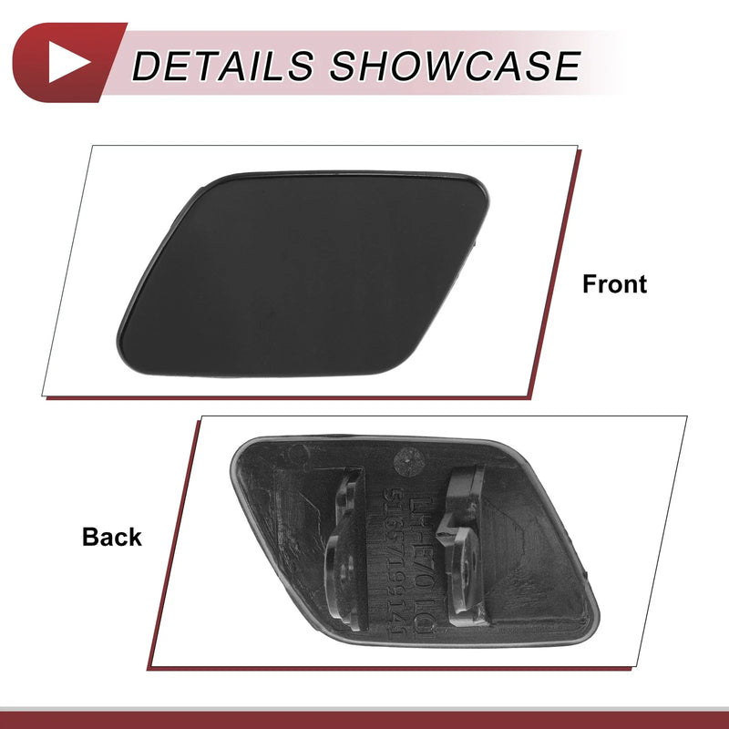 BMW X5 (2007-2013) Black Bumper Trim Nozzle Cover