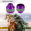 Make Model 14mm Aluminum Alloy Carbon Fiber Motorcycle Slider Frame 2 x Purple