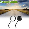 M10 Motorcycle Rear View Mirrors / Round Shape Black Metal ABS /