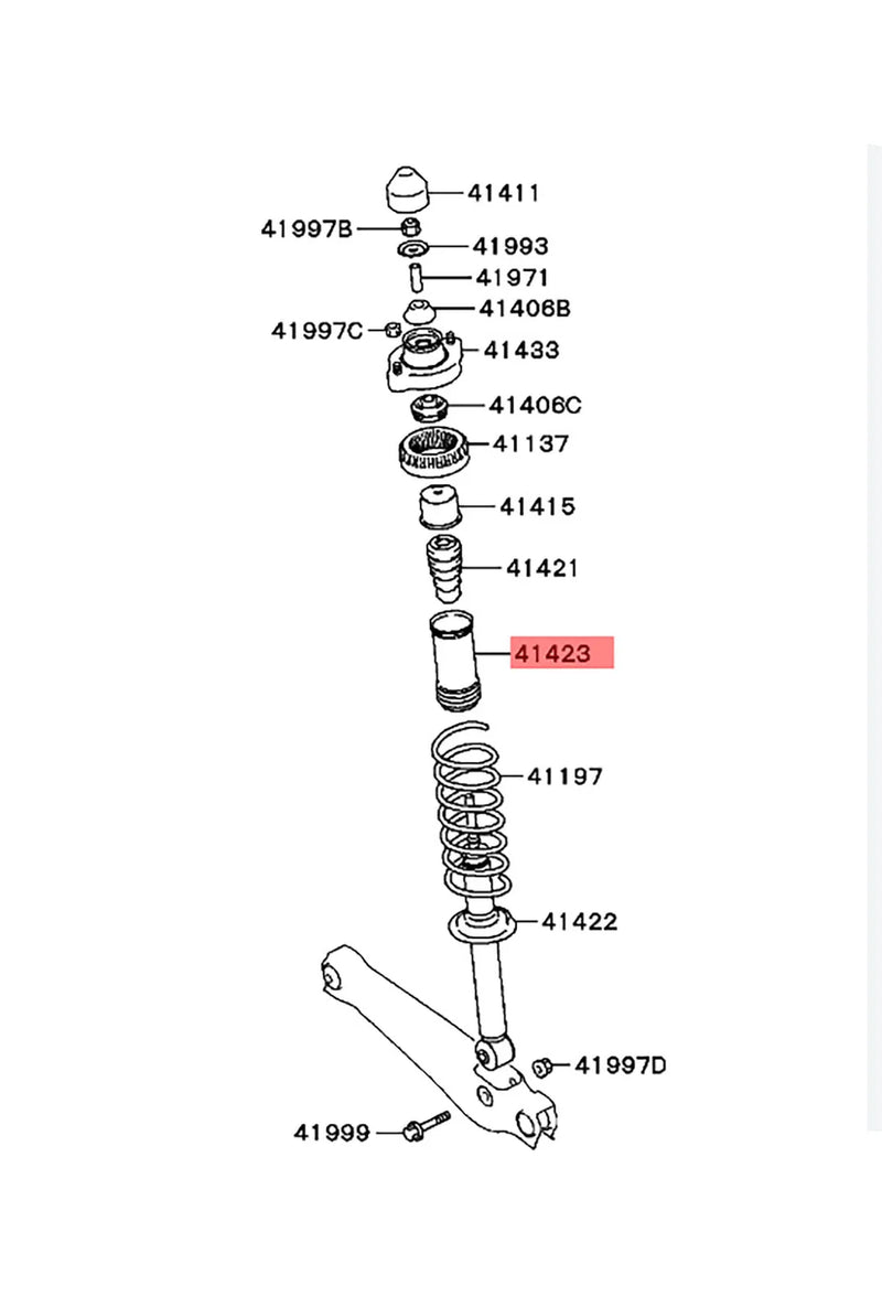 Mitsubishi Lancer Mirage Rear Shock Absorber Boot (1992-1995)