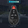 Dodge - 2 x Button Keyless Entry Remote Key Shell Cover (No Chip)