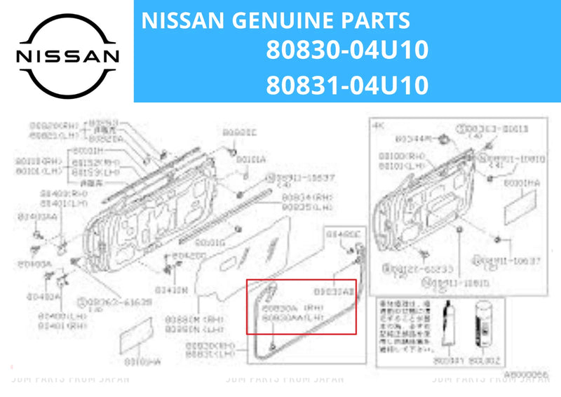 NISSAN SKYLINE R32 BNR32 GT-R Weatherstrip Moulding LH RH Set (1989–1994)