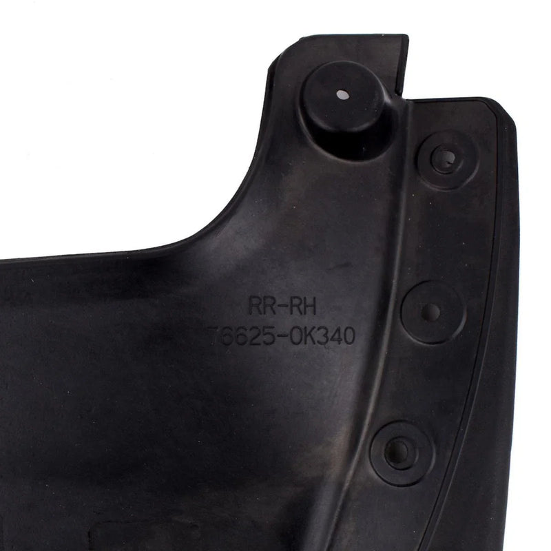 Splash Guard Mud Flap Rubber Rear Pair LH+RH Fits Toyota Fortuner SUV 2017-19