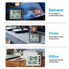 Black & White Travel LCD LED Mini Digital Clock Alarm with Temperature
