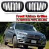 BMW X5 X6 F15 F16 2014-2018 2 x Matte Black Grills Front Kidney Grille