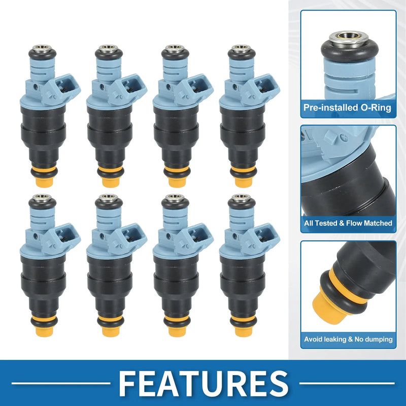 Ford F-250 XL XLT (1991-1995) 7.5L Fuel Injector 8 x No.0280150947