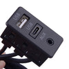 1.5M Car Dash Type-C AUX USB Port Panel Extension Cable Adapter