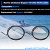 2 x Boat Throttle Shift Control Cable Outboard Remote Cable Black