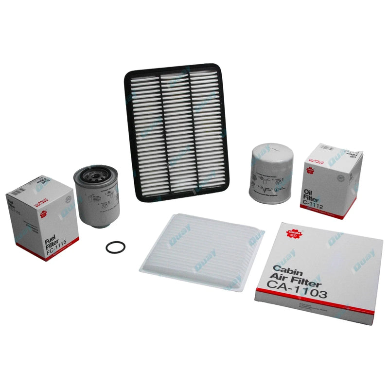 Landcruiser Prado KZJ120 4cyl 1KZ-TE 3.0L Air Oil Fuel & Cabin Filter Kit
