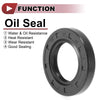 Make Model Rotary Shaft Seal 25x42x7mm Oil Seal Nitrile 70D Black 5 Pcs