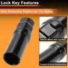 Honda Toyota Black M12x1.5 Tire Wheel Locking Nuts  with Socket Key