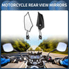 Motorcycle M8/M10 Rear View Mirror Handlebar Mirror Black Plastic 1 Set