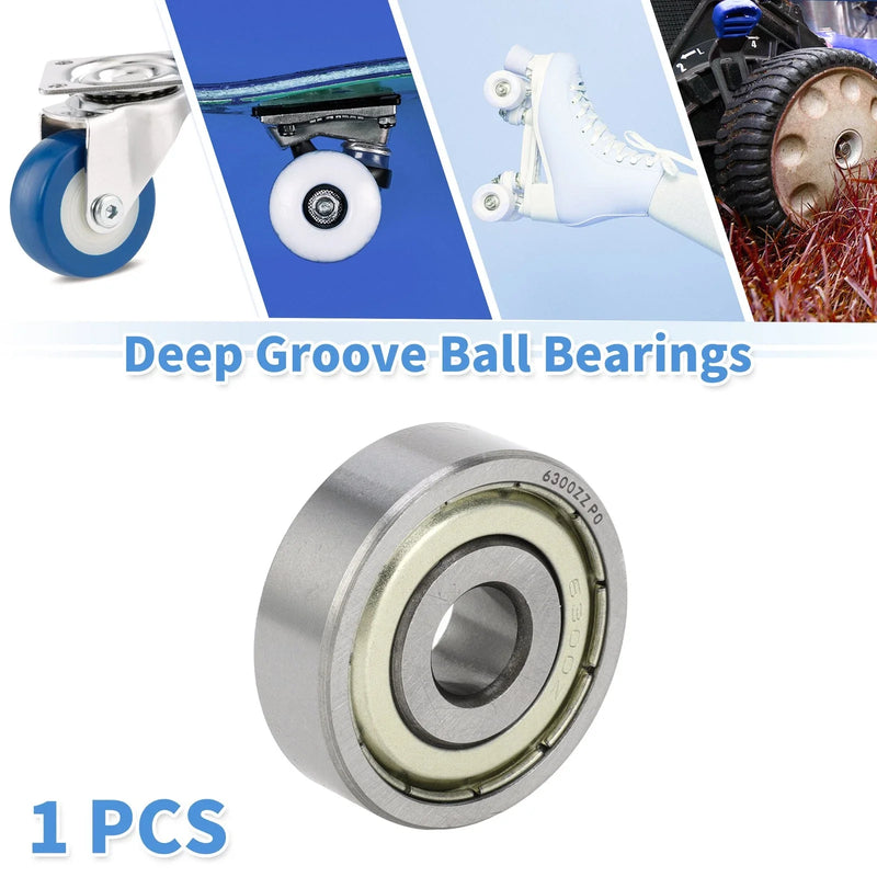 Scooter Skateboard Wheel 6300ZZ Deep Groove Ball Bearing 10x35x11mm 1 Pc