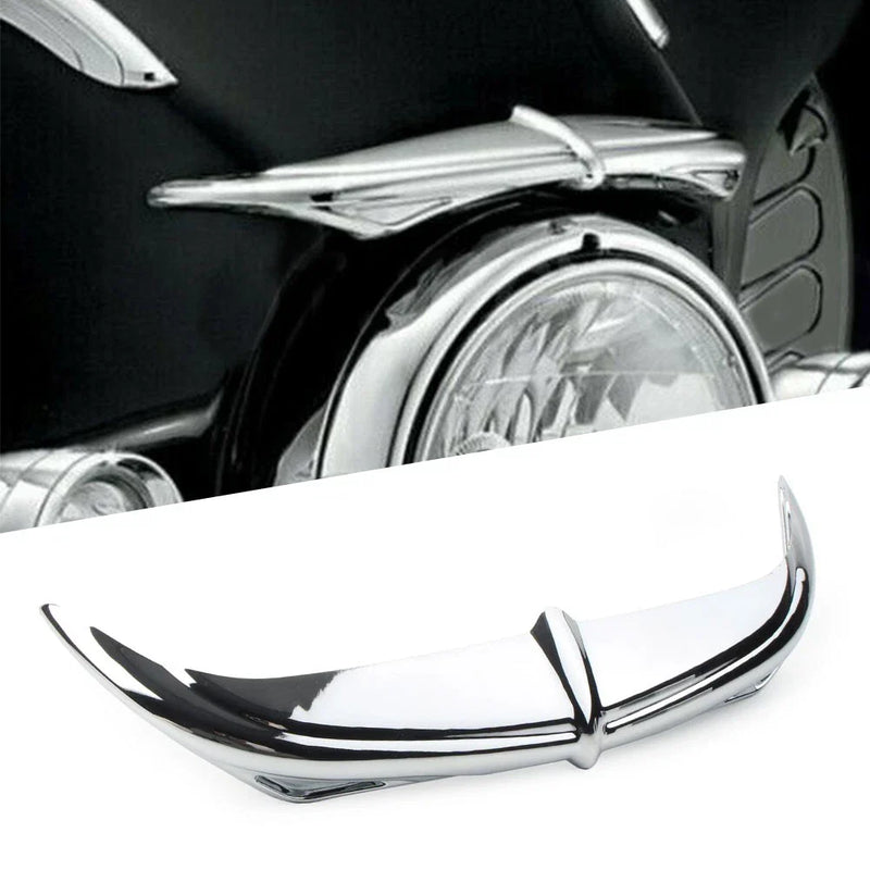 Harley Touring FLHX Chrome Batwing Fairing Brow Accent (1996-2013)