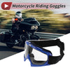 Goggles / One Size / Motorcycle Riding Goggles Transparent Lens Blue Frame