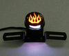 ATV Cafe Racer Bobber Chrome Flame Tail Light with Bracket