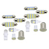 Interior Dome Map License Plate 14pcs T10 LED Car Bulb Lamp Set