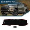 Toyota Hilux (2017-2020) Black Red 1 Set Dashboard Cover Mat