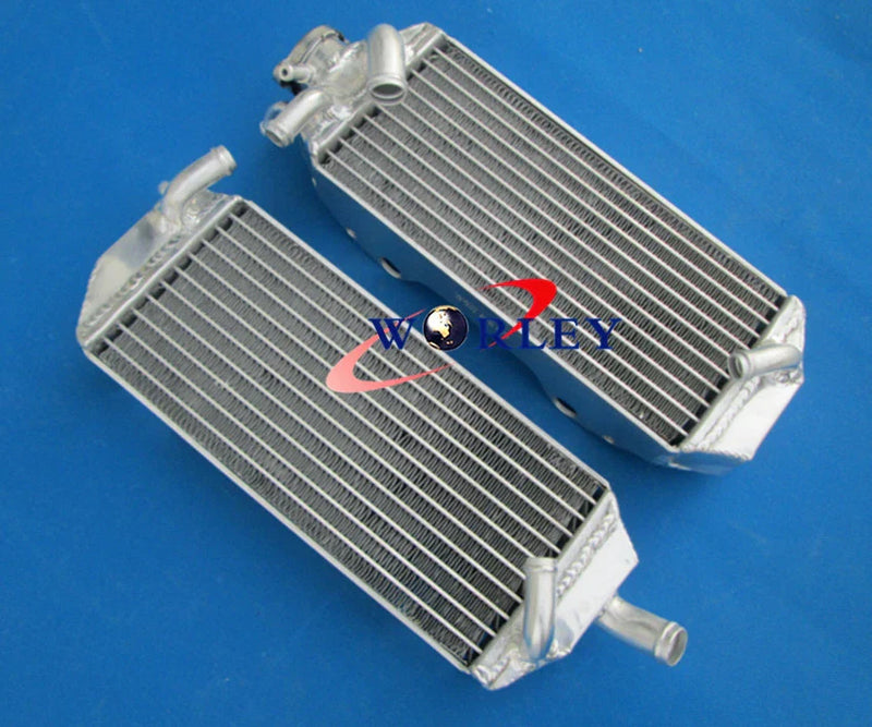 Suzuki RM250 Aluminum Radiator & Blue Hose (1996-2000)