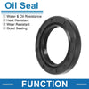 Oil Seal / 25x37x6mm / Seal Ring Rotary Shaft Seal Nitrile Rubber Black 5 Pcs