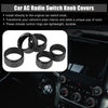 Dodge Ram 1500 5 x Black AC Radio Switch Knob Covers (2018-2020)