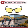 Motorcycle Riding Goggles Yellow Lens Black Frame Tri-acetel Cellulose